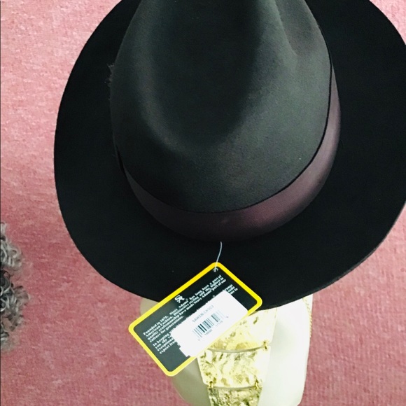 Stacy Adams Brown Fedora Hat Wool Felt Water Repellent Brand New - Picture 2 of 4